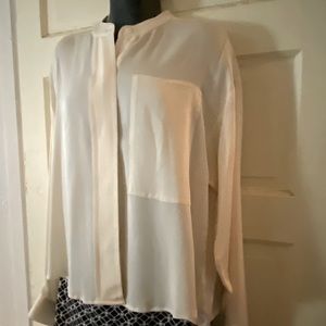 Michael Kors cream buttoned blouse size large